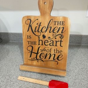 Kitchen Easel for Tablet or Cookbook, with spatula